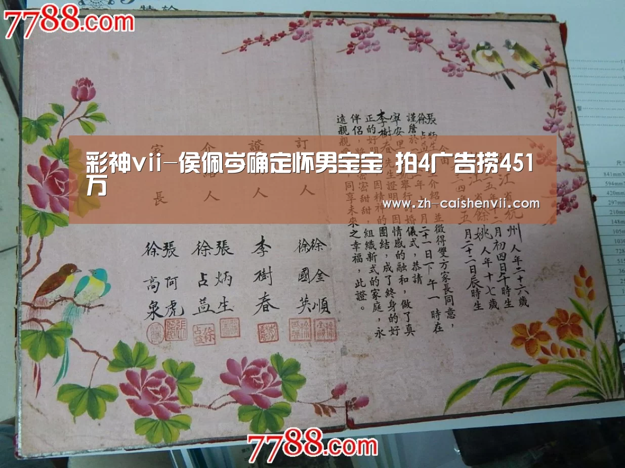 彩神vii-侯佩岑确定怀男宝宝 拍4广告捞451万(图1) 彩神vii